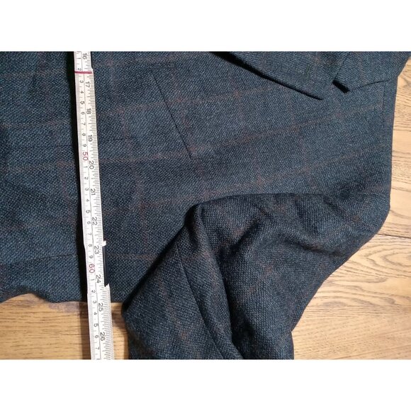 JoS. A BANK Mens BLAZER WOOL 50S BLACK BROWN Preowned Coat Jacket Sport ? Used - Picture 7 of 13